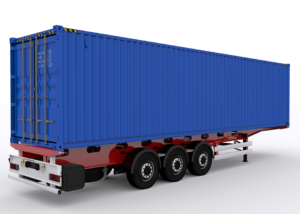 container on chassis 20 ft container 48 inches off the ground